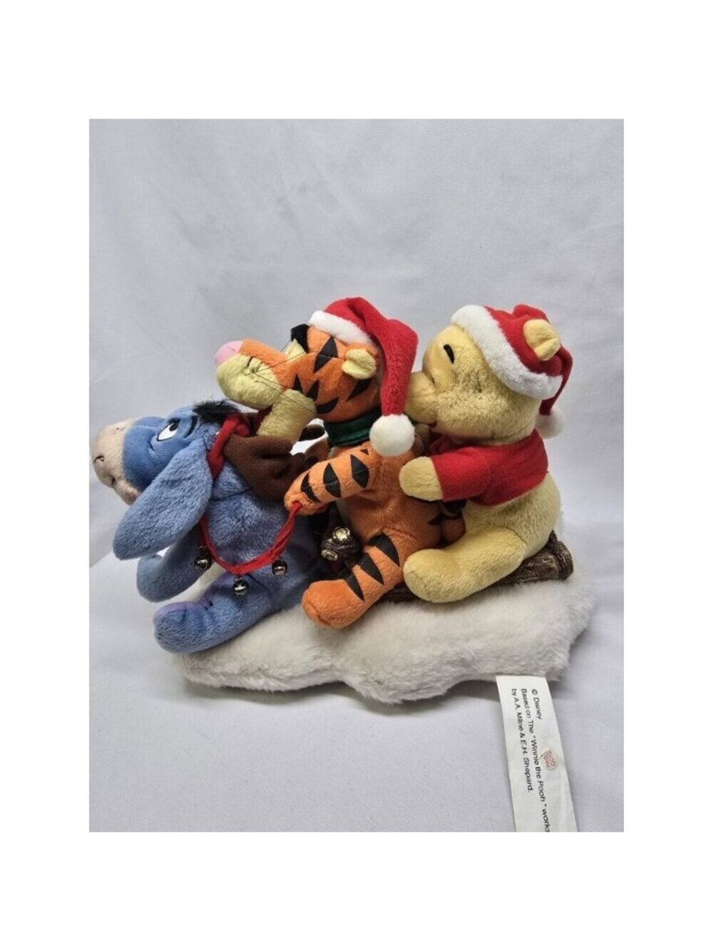 Gemmy Disney Winnie the Pooh Tigger Eeyore Christmas Sleigh Music/Motion Tested - Picture 4 of 14